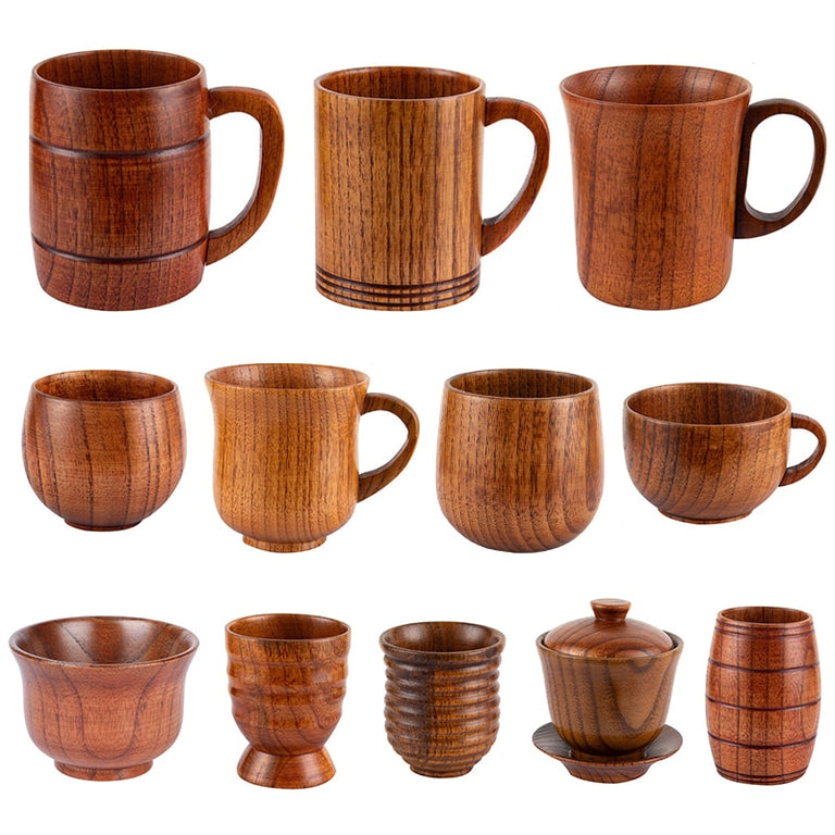 Wooden Big Belly Cups Handmade Natural Spruce Wood Cups – NILE