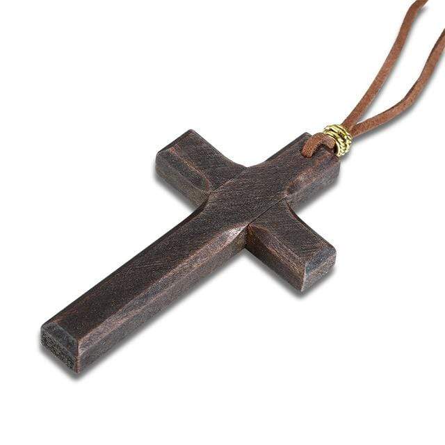 Cross Pendant Necklace Accessory Wood Cross Pendant Necklace for