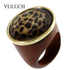 Leopard Wooden Ring