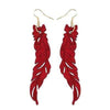 Wood Feather Earrings